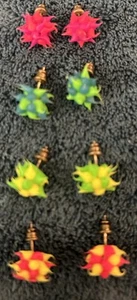 Lot Of Four Fun Colored Earrings - Picture 1 of 6