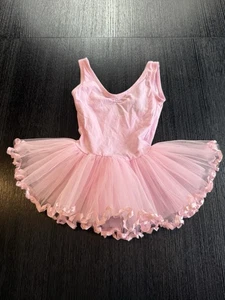 Vestido de ballet rosa estrás pequeño disfraz de baile tutú falda - Imagen 1 de 7