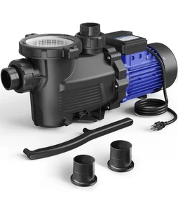 AQUASTRONG 2 HP In/Above Ground Single Speed Pool Pump, 115V, 8917GPH, High Flow - Picture 1 of 16