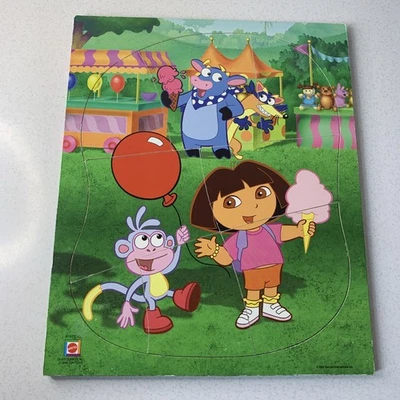 Dora The Explorer 2002 Wood Tray Puzzle Viacom International Inc. Mattel 2002 - Image 1 of 4