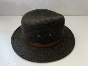 Stetson STW315 Mezcla de Lana Carbón Fedora con Banda de Cuero Para Hombre Mediano Usado en Excelente Condición - Imagen 1 de 20