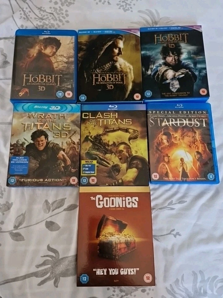 The Hobbit Trilogy 3d, Titans Duo, Stardust, The Goonies BLU RAY BUNDLE - Image 1 of 1