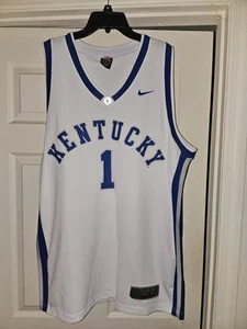 VINTAGE ADULT NIKE KENTUCKY WILDCATS BASKETBALL JERSEY UK TEAM WHITE XL #1 - Imagen 1 de 2