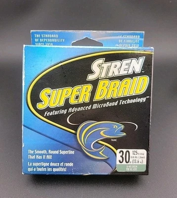 30lb Stren Super Braid MONOFILAMENT Lo-Vis Green 125yd - Image 1 of 4