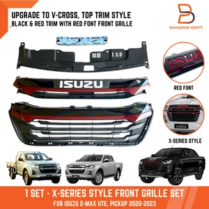 Black Red Front Grille for Isuzu D-Max Pickup 20–23 X-Series Top Trim Upgrade - Bild 1 von 9