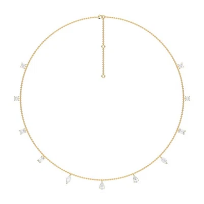 Fancy Diamonds by the Yard Necklace 3 CT - Multishape Diamonds - 14K Solid Gold - Image 1 of 3