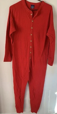 Duofold Vintage Medium Red Union Suit Made In USA  - Image 1 of 4