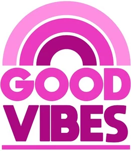 Good Vibes Retro Pink Iron On Transfer For T-Shirt + Light & Dark Fabrics #6 - Picture 1 of 2