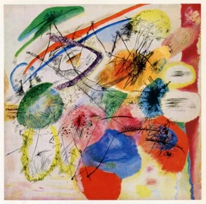  Líneas Negras - Impresión de Arte Moderno Abstracto Kandinsky 1958 Placa de Libro  - Imagen 1 de 4