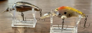 2 -Vtg Bill Norman Deep Baby N Crankbait • Blk/Chrome & Clear Yellow Tough Color - Picture 1 of 6