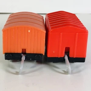 Thomas The Train Cargo Box Cars Trackmaster Trailers Pull Behind Lot of 2 - Picture 1 of 13