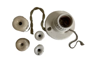 Misc. Group of Vintage Ceramic Electrical Wiring Parts - Picture 1 of 2