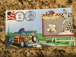 The SIMPSONS handbemalt, abgebrochen Speedway Station, INDIANA, State Quarter en - Bild 1 von 1