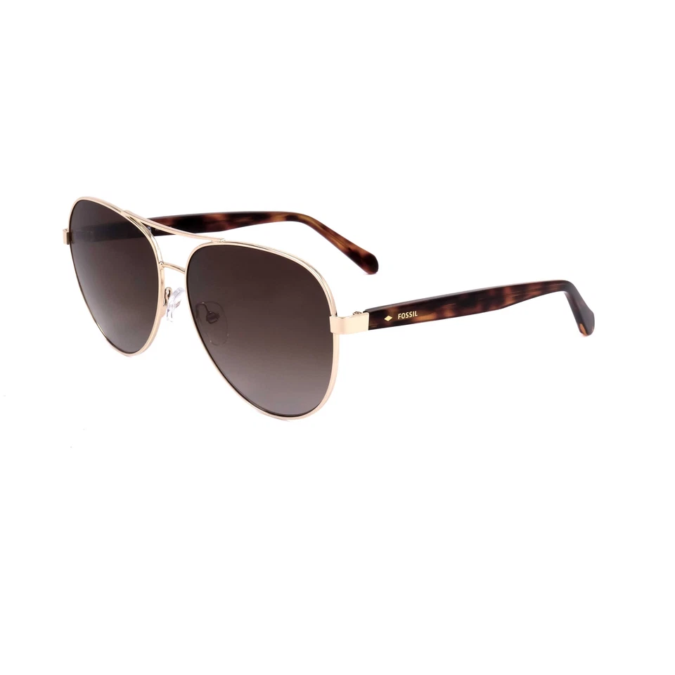 Fossil Women's 60mm Gold Havana Sunglasses FOS3150-G-S-06J-60
