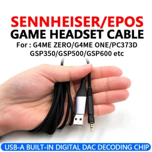USB DAC Cable For EPOS H3 H6 PRO GSP 600 670 370 300 Gaming Headset Line Wire - Picture 1 of 16