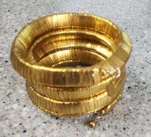 NEW CHICO’S Coil Slinky Snake GasPipe Antique Wrap BOLD DRAG RETRO Bracelet Y2K  - Picture 1 of 8