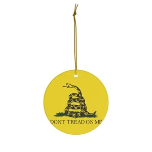 Markante Tinte Keramik Ornament, Garten Flagge Don't Tread on Me Weihnachtsdeko - Bild 1 von 5