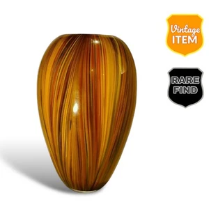 Vintage Cased/Heavy/Thick/Hand Blown Art Murano Style Multi-colored Vase. RARE! - Picture 1 of 10