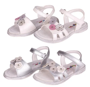 Neuware, Mädchensandalen, Mädchensandaletten, Sandaletten, Sandalen, Silber,Weiß - Bild 1 von 5