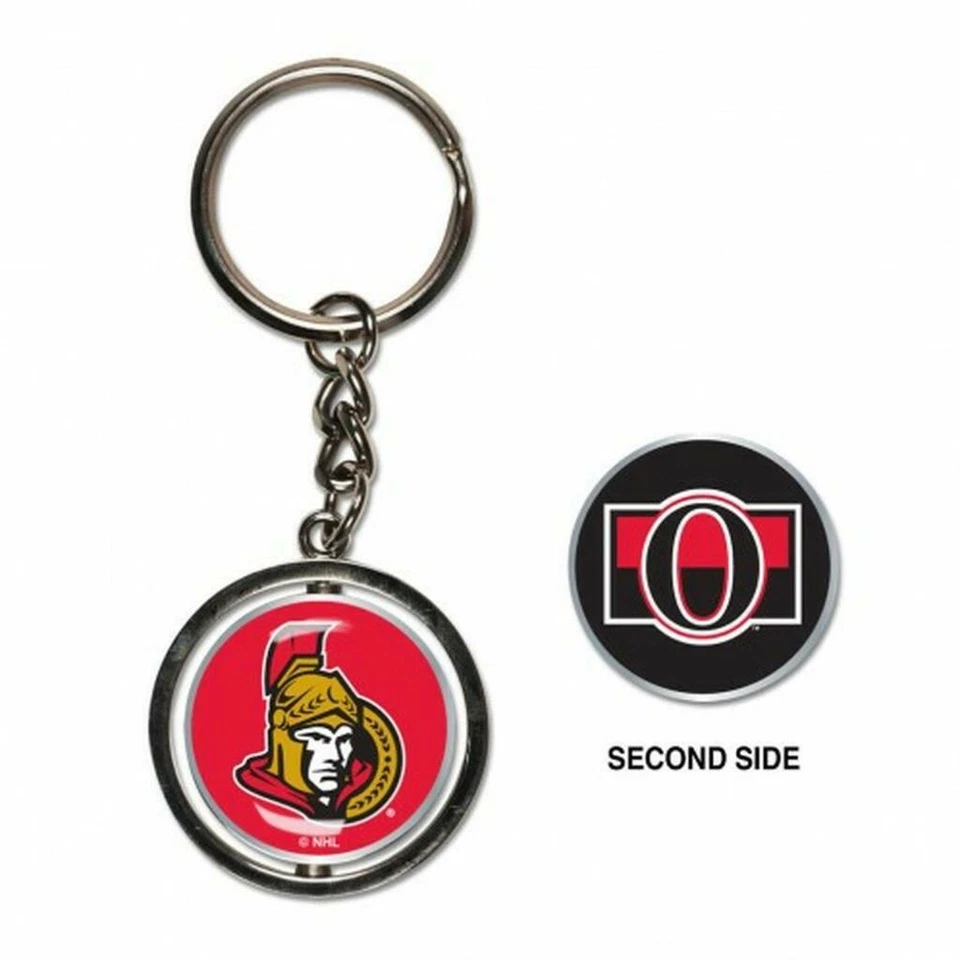 Ottawa Senators Spinner Design Keychain [NEW] NHL Key Chain Ring Nickel - Image 1 of 1