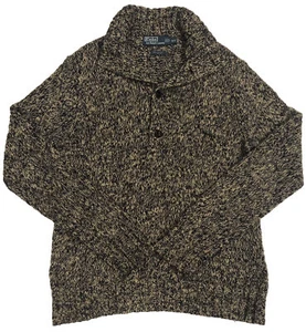 90s Vintage Polo Ralph Lauren 100% Cotton Knitting Jacket Sweater Men’s S - Picture 1 of 7