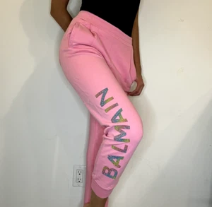 Balmain Kids' Logo Cotton Sweatpants In Antique Pink Size 13A, Ages 9-16 $162 - Picture 1 of 5