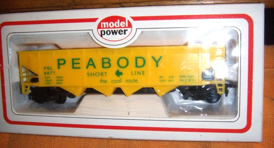 NEW IN BOX HO Scale MODEL POWER PEABODY SHORT LINE # PLS 6671 GONDOLA 4 DROPS - Image 1 of 1