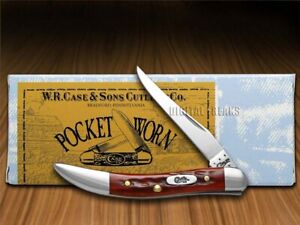 Case xx Toothpick Knife Pocket Worn Jigged Old Red Bone Handle 00792