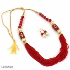 Indian Bollywood Style Pearl Wedding Womens Fashion Jewelry Choker Necklace Set