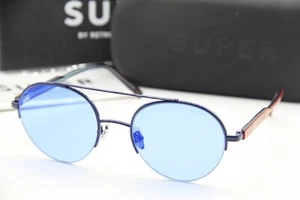 NEW SUPER BY RETROSUPERFUTURE 7GM/1/G8/0 BLUE AUTHENTIC SUNGLASSES W/CASE 52-20 - Picture 1 of 3