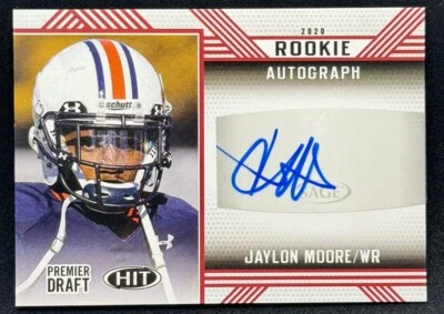 2020 Sage Collectibles Premier Draft Hit Football Jaylon Moore Rookie Autograph - Image 1 of 2