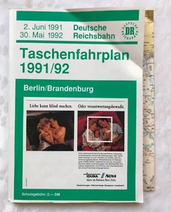 Deutsche Reichsbahn Fahrplan 1991/92 Berlin / Brandenburg, Eisenbahn - Bild 1 von 5