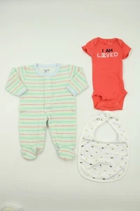 Baby Kleinkind Unisex Carters Spasilk 3 Stück Bodys Lätzchen Set Größe Frühchen  - Bild 1 von 10