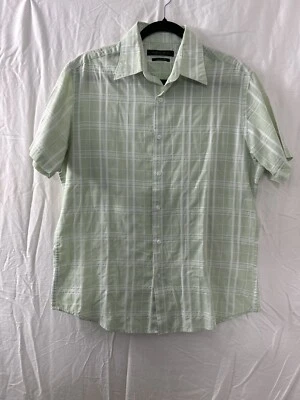 Camisa AXIST Para Hombres Abotonada Manga Corta Campamento Informal Bolos Verde Espuma de Mar Talla M Foto 1 de 4