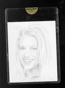 Benchwarmer 1/1 orginial art SKETCH card Alan Dyson - Model Unknown - Picture 1 of 2