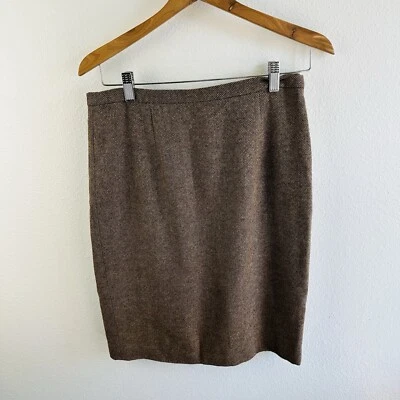 Falda Michael Michael Kors Marrón Mezcla Lana Forrada Talla 8 Foto 1 de 4