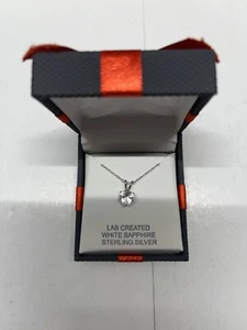 1/10CT TW Diamond Heart Pendant 18” Sterling Silver Necklace New in Box - Picture 1 of 6