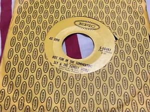 SLY & THE FAMILY STONE HOT FUN IN THE SUMMERTIME/FUN 45 RPM record NEW OLD STOCK - Picture 1 of 3