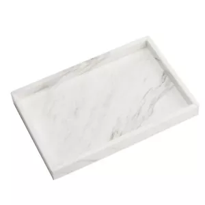 Natural Marble Storage Vanity Tray, Cosmetics Jewelery Tray, Kitchen Organize... - Picture 1 of 6