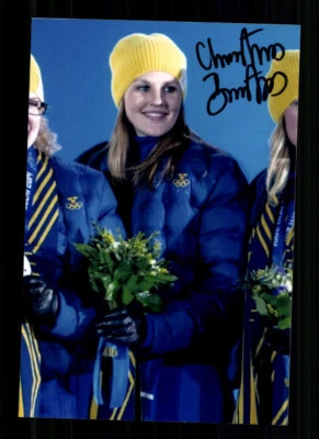 Christina Bertrup Foto Original Signiert Curling + A 239116 - Bild 1 von 2