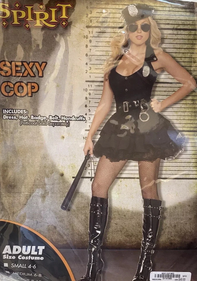 Sexy Disfraz de Policía Vestido de Oficial de Policía Mujer Mediano Insignia Espíritu Halloween Foto 1 de 4