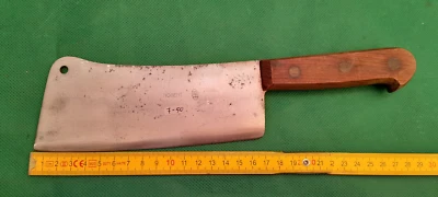 Outil Ancien - feuille de boucher old butcher's knife hachoir viande NG NOGENT - Photo 1/4