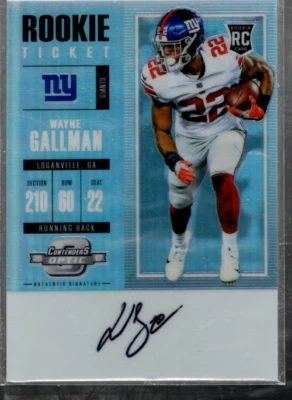B3915- 2017 Panini Contenders Optic #116 Wayne Gallman RC Auto - NM-MT - Image 1 of 2