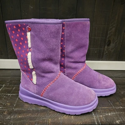 Botas UGG para mujer "I Love my UGG" Rate gamuza púrpura talla 5 Y2K 2000 Foto 1 de 4