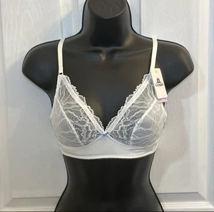 b.tempt’d by Wacoal B.Gorgeous Bralette taglia 32 nuova con etichetta pizzo bianco - Foto 1 di 18