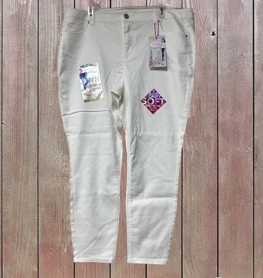 casi famosos jeggings de tiro medio insta-delgados elásticos blancos talla 20 Foto 1 de 4