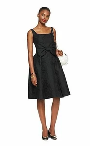 Kate Spade Madison Ave Collection schwarz Blumen Jacquard Tavor Kleid Gr. 4 A-Linie - Bild 1 von 18