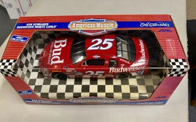 Ertl American Muscle NASCAR Ken Schrader 1:18 Scale #25 Budweiser Monte Carlo - Image 1 of 4