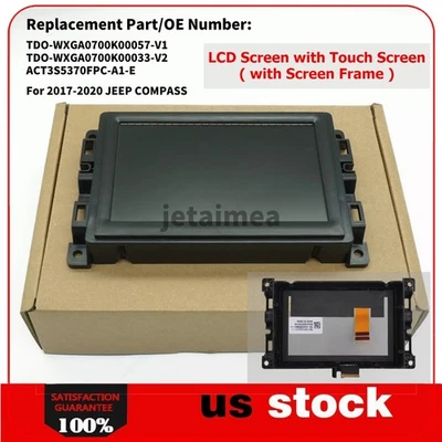 LCD 触摸屏 适用于 2017 - 2020 年 JEEP 指南针 Renegade 收音机 WXGA0700K00057-V1 美国 — 第 1/4 张图片
