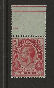 TURKS & CAICOS SG174 KGV 2s Red/Green Fine MNH with selvedge Cat £25 - Picture 1 of 2